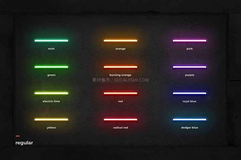 酒吧招牌霓虹灯特效PS样式模板